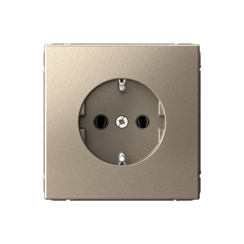 Розетка с заземлением без рамки Systeme Electric ArtGallery  1-м. шампань картинка